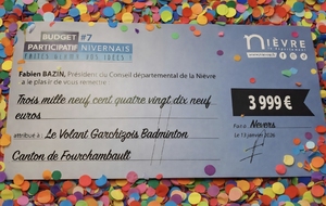 Lauréat du Volant Garchizois Badminton