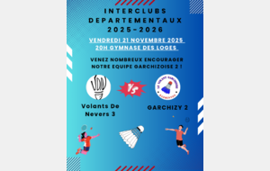 Rencontre Interclub Journée 2 Division 4 ( Equipe Garchizoise 2 )