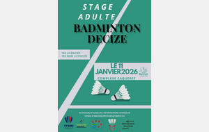 Stage Adultes Dimanche 11 Janvier 2026 Decize
