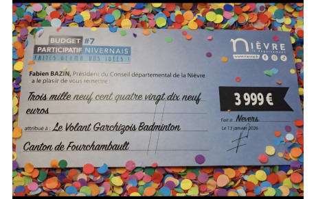 Lauréat du Volant Garchizois Badminton